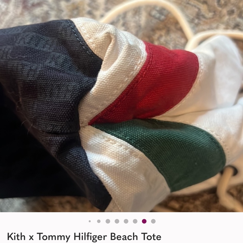 Tommy Hilfiger Tri-Color Beach Tote - Picture 7 of 8